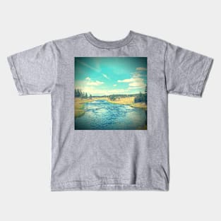 Vintage Photo Peaceful River Kids T-Shirt